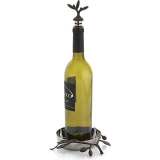 MICHAEL ARAM   Olive Branch wine coaster and stopper set