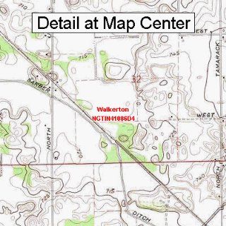 USGS Topographic Quadrangle Map   Walkerton, Indiana (Folded/Waterproof)  Outdoor Recreation Topographic Maps  Sports & Outdoors