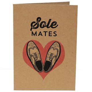 sole mates valentines day card by papergravy