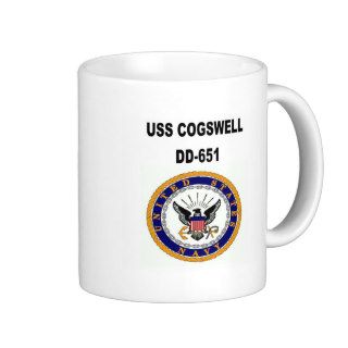 USS COGSWELL (DD 651) COFFEE MUGS