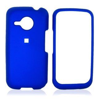 For HTC Droid Eris S6200 Rubberized Hard Case Blue Cell Phones & Accessories