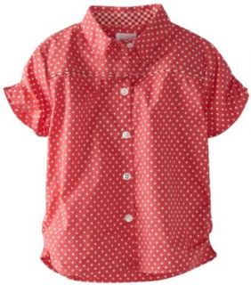 Room Seven Girls Bombay Blouse, Red/White Dots, 2T Clothing