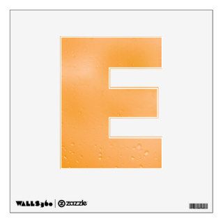 Water Letter E Alphabet Orange Wall Decal