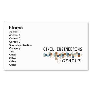 Civil Engineering Genius Business Card Template