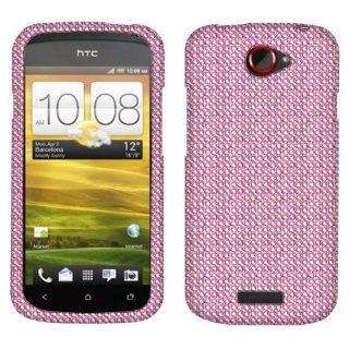 Pink Diamante   Full Rhinestones Protector Cover Hard Case   Snap On   Faceplate ForHTC One S Ville Cell Phones & Accessories