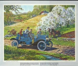 1902 Rambler Rumble Seat Runabout Humble Oil calendar print 1960s Mawicke Entertainment Collectibles