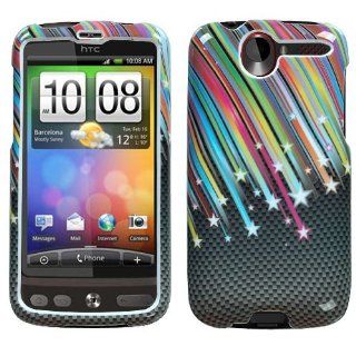 Hard Plastic Snap on Cover Fits HTC G7, 6275 Desire Carbon Star US Cellular, Cellular South Cell Phones & Accessories