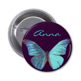 Pretty Iridescent Blue Butterfly Pins