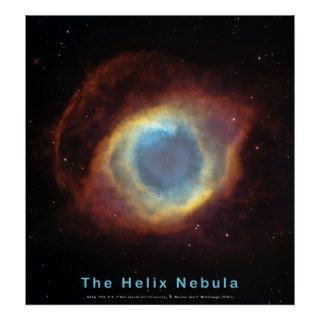 Helix Nebula Hubble Telescope Poster Print