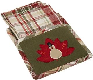 DII Give Thanks Turkey Applique Kitchen Gift Set   Dish Towels