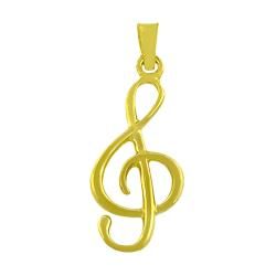Fremada 14k Yellow Gold G clef Pendant Fremada Gold Necklaces