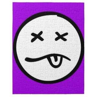 Retro Purple Smiley Face Puzzle