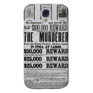 Wanted Poster Lincoln Assassination Conspirators Samsung Galaxy S4 Cover
