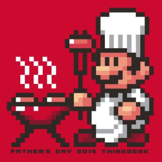 8 Bit BBQ Fathers Day Tee