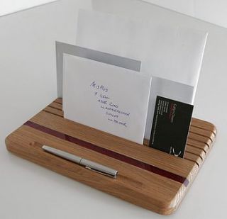 desk tidy letter and business card holder by mijmoj design limited