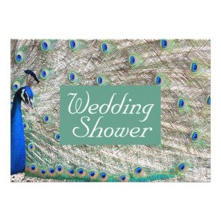 Peacock Bird Wedding Shower Invitation