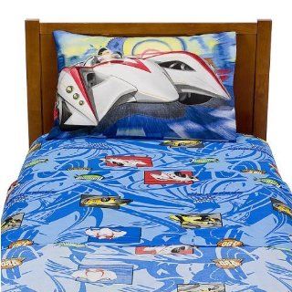 Warner Brothers Speed Racer Twin Sheet Set   Childrens Pillowcase And Sheet Sets