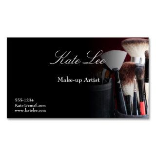 Black Make up brush cosmetology business cards