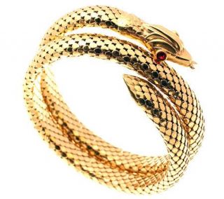 Estate Jewelry Snake Bracelet w/ Ruby Eyes, 18KGold, C. 1930s —