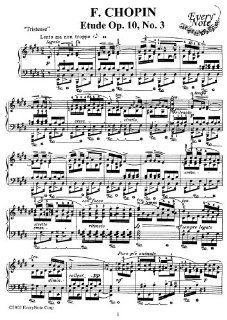 Chopin Etude Op. 10 No. 3 Instantly  and print sheet music Chopin Books