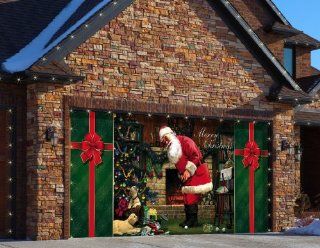 Santa's Putting Practice   Outdoor Christmas Holiday Garage Door Dcor 7'x16'  Decorative Hanging Ornaments  Patio, Lawn & Garden