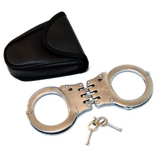 Defender Collectable Chrome l Hinged Heavy duty Handcuffs Defender Tactical