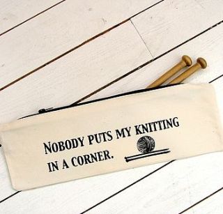 'knitting in a corner' needle bag by kelly connor designs knitting bags and gifts