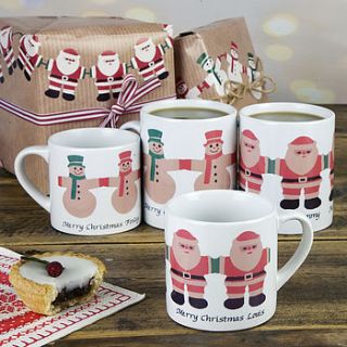 personalised christmas mugs by 3 blonde bears