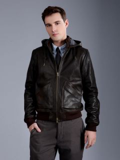 Leather Hooded Jacket by Converse John Varvatos