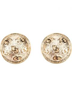 Christian Dior Vintage Circular Clip on Earrings   Rewind Vintage Affairs