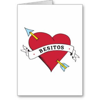 Tattoo Heart with Arrow Besitos Card