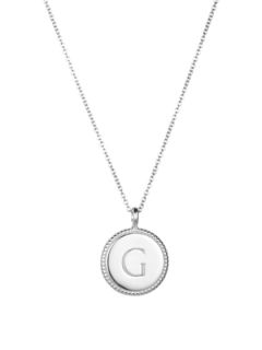 "G" Initial Pendant Necklace by Amelia Rose Design