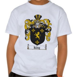 KING FAMILY CREST    KING COAT OF ARMS T SHIRTS