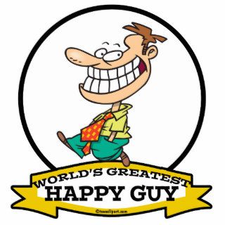 WORLDS GREATEST HAPPY GUY MEN CARTOON ACRYLIC CUT OUTS