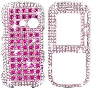 Hard Plastic Snap on Cover Fits LG LX265 VN250 Rumor2, Cosmos Pink Checker Bling Sprint, Verizon (does NOT fit LG LX260 Rumor or LG AX265/UX265 Banter) Cell Phones & Accessories