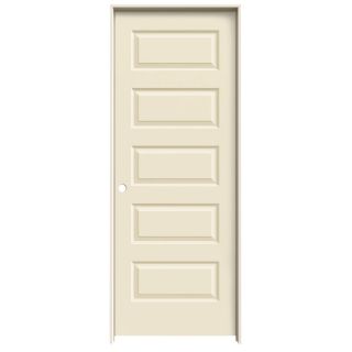 ReliaBilt 5 Panel Equal Solid Core Smooth Molded Composite Right Hand Interior Single Prehung Door (Common 80 in x 30 in; Actual 81.68 in x 31.56 in)