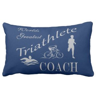 Triathlon Sport Worlds Greatest Triathlete Coach Pillows