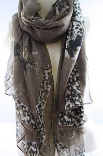 leopard scarf by bella bazaar