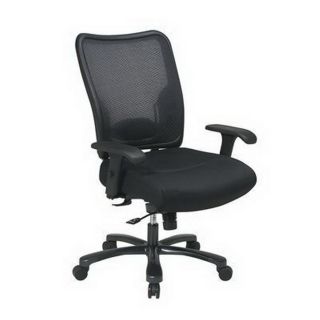 Office Star Space Gunmetal Leather Task Office Chair
