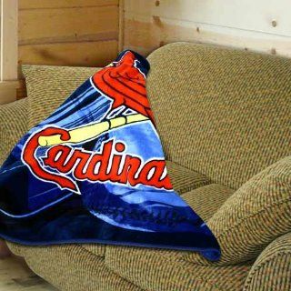 St Louis Cardinals 50"x60" Royal Plush Blanket Throw  Athletic Shirts  Sports & Outdoors