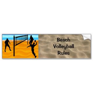Beach Volleyball Bumper Stickers