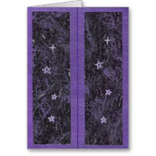 Painted Bookmarks, Purple Starry Night Card