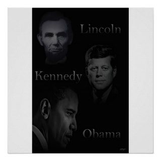 Lincoln, Kennedy, Obama Poster