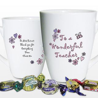 wonderful teacher bone china mug by nazareth gifts