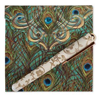 Lady Jayne Ltd. Peacock Matchbook Pad with Pen  Stationery Notepads 
