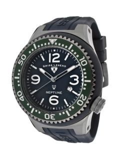 Mens Neptune Alias Navy Blue & Dark Green Watch by Swiss Legend Watches