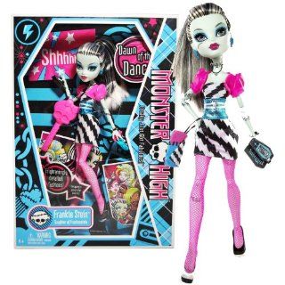 Mattel Year 2009 Monster High "Freaky Just Got Fabulous" Dawn of the Dance Series 10 Inch Doll   Frankie Stein "Daughter of Frankenstein" with Cellphone, Mini Purse and Hairbrush (T6068) Toys & Games