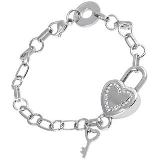 key charm bracelet in stainless steel $ 49 00 10 % off sitewide when
