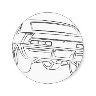 Muscle car drawing stickers