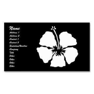 Hibiscus style aloha flower business cards